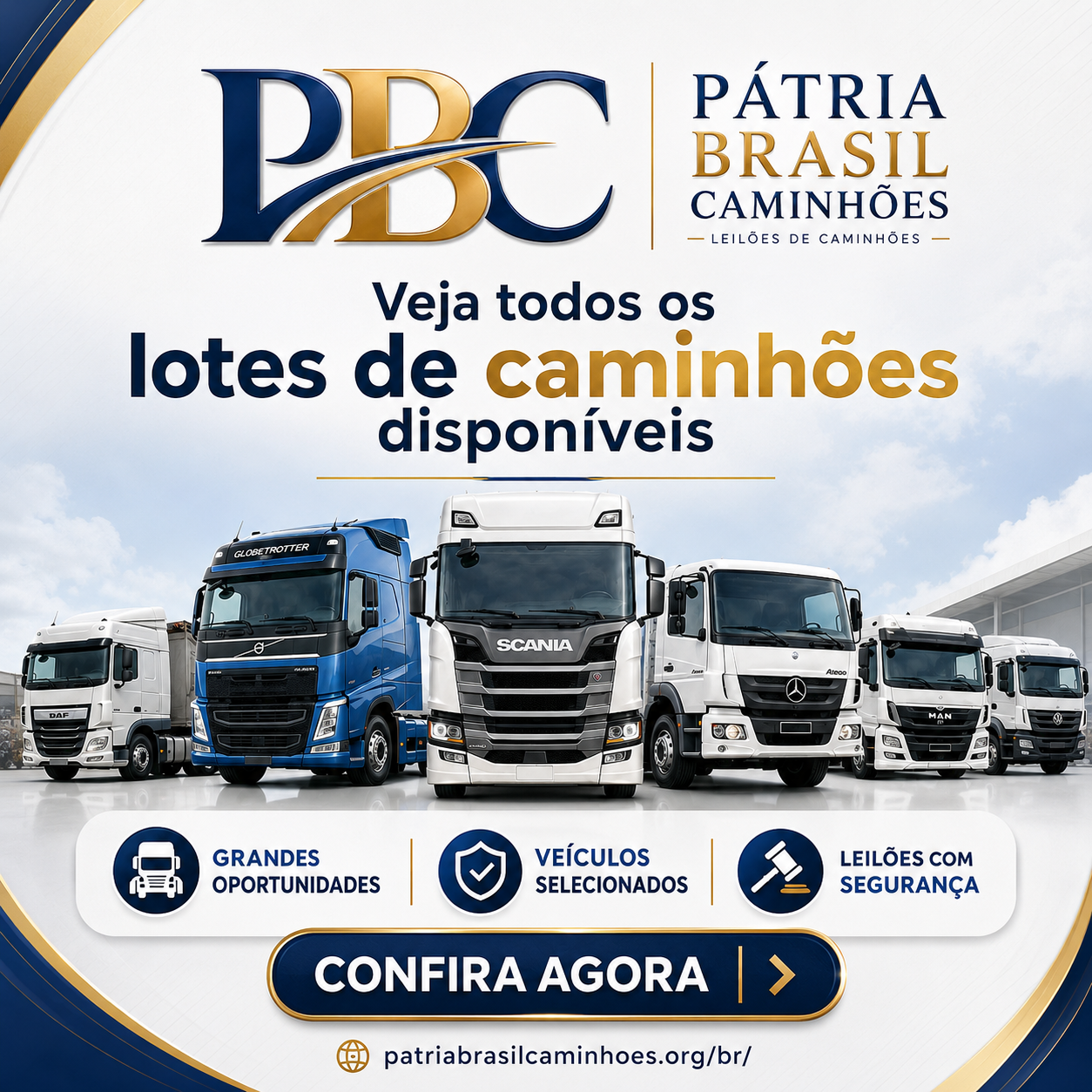  LEILÃO DE CAMINHÕES PREVISTO - 02/09/2026